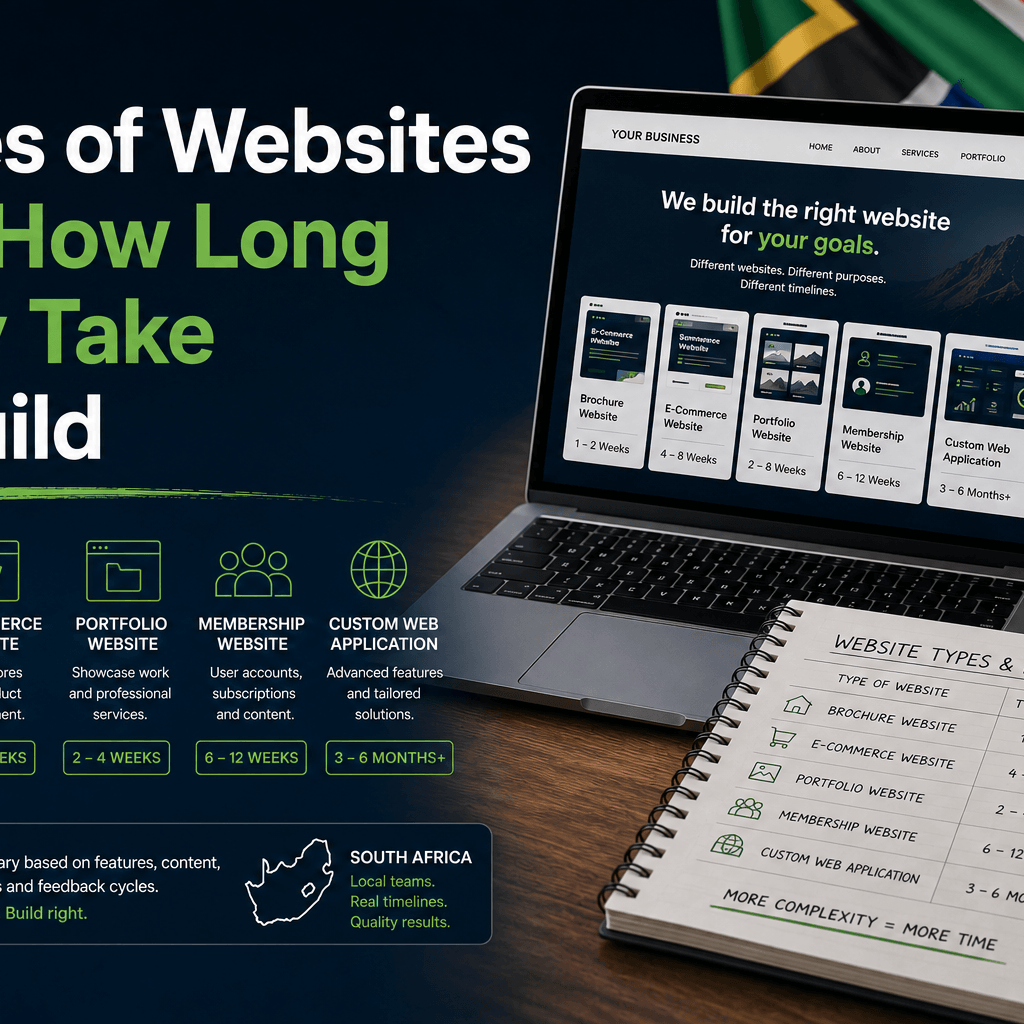 Types of Websites and How Long They Take to Build